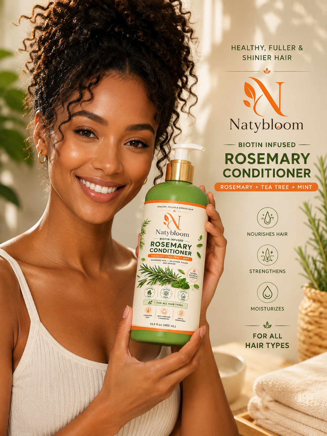 Biotin Rosemary Conditioner with Tea Tree & Mint